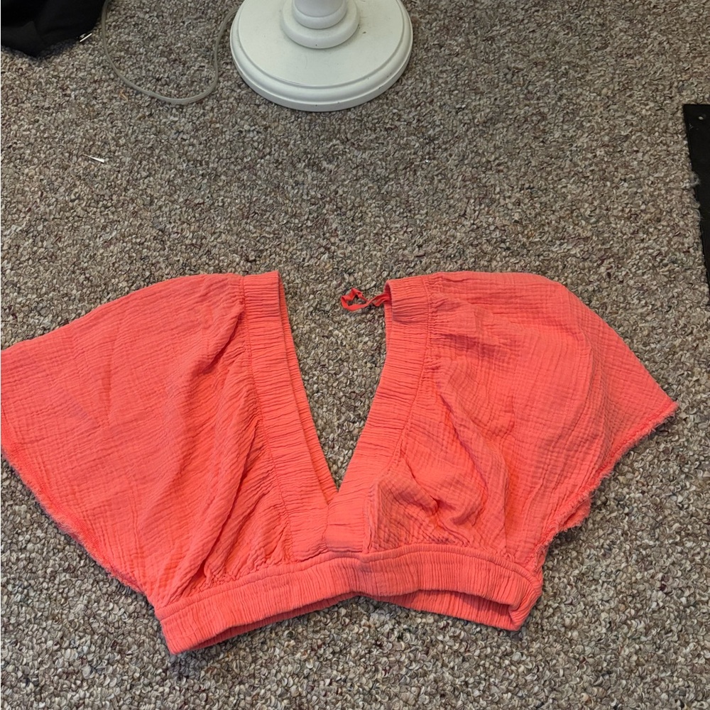 Aerie Pink Crop Top Relaxed Fit